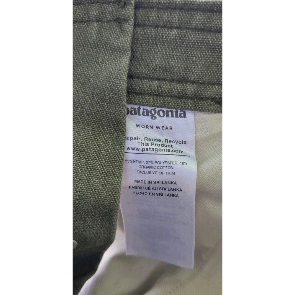 Patagonia Olive Green/army Green Bib Overalls Worn Wear Hemp Canvas - Picture 2 of 16